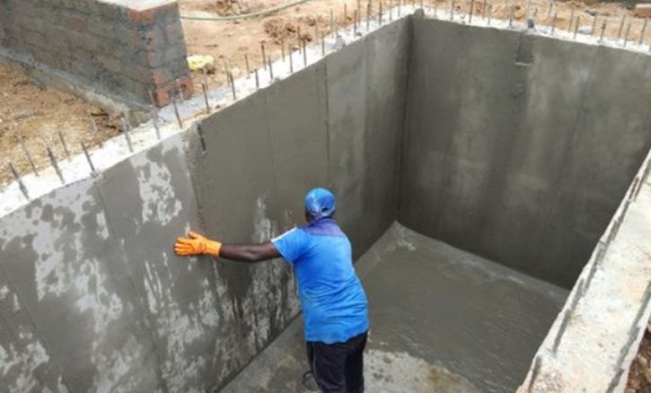 Basement waterproofing and leakage treatment work by AES, Pune